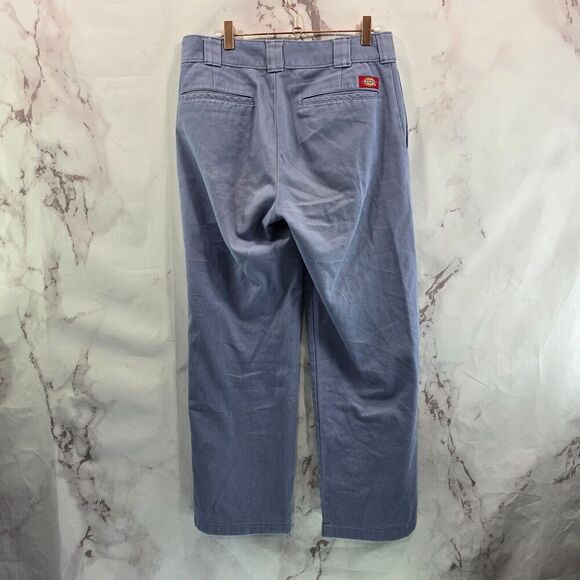 Dickies Pants Women 7 28 Light Baby Blue Straight Wide Y2K Pant Grunge Workwear - Picture 1 of 13